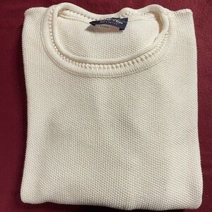 “Forever” Cream Crewneck Sweater Classic Knit